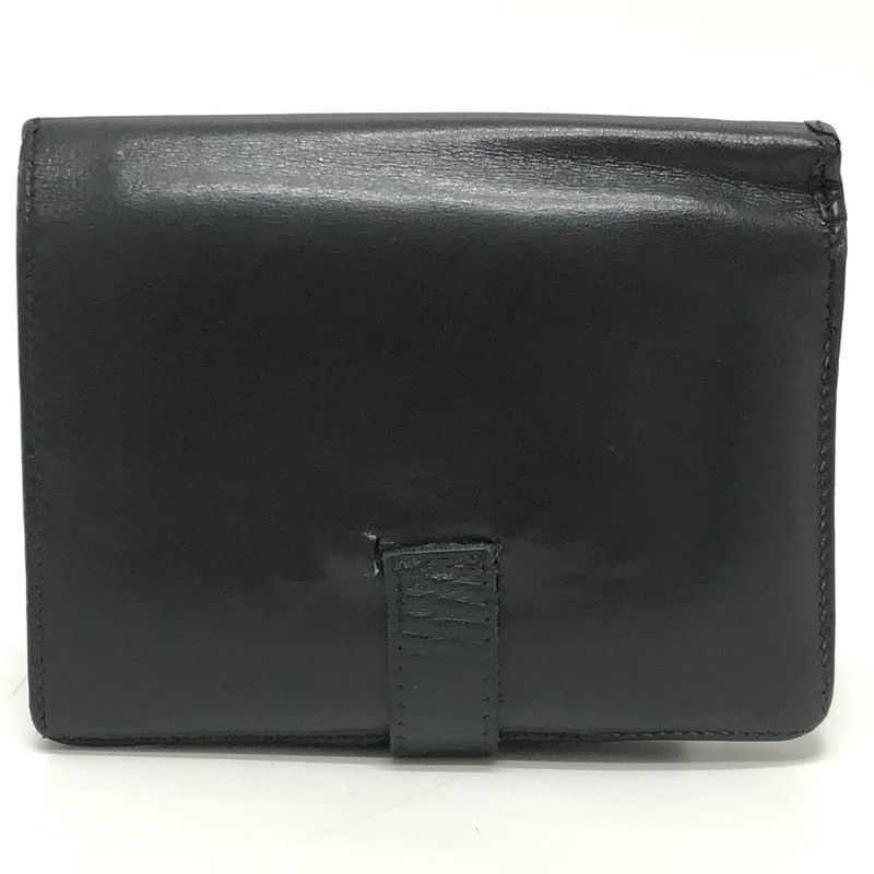 Hermes Bifold Wallet Bearn Compact Box Calf Black