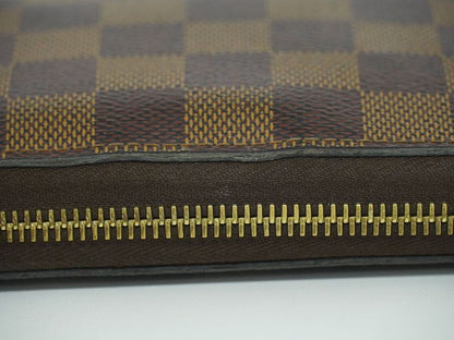 Authentic Louis Vuitton LV New Shape Zippy Wallet Damier Ebène Long Wallet