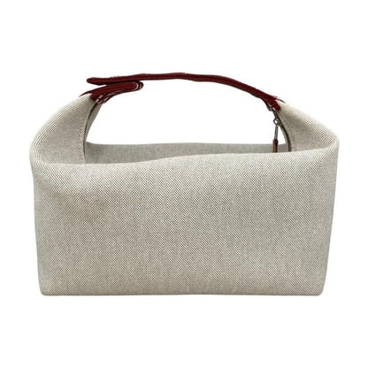 Hermes Bath Pouch Bride-a-Black GM Toile Canvas H Logo Zigzag Rouge Ash Red