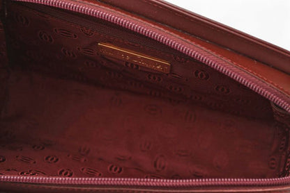 Cartier Clutch Bag Must Line Cartier Vintage Men's Bag Leather Bordeaux