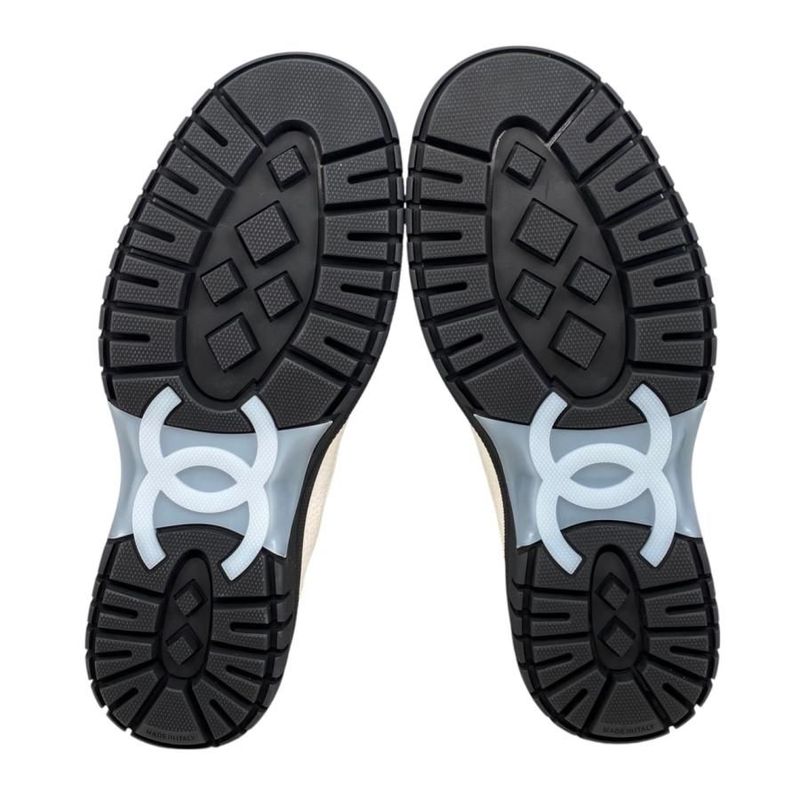 Chanel Sneakers Matelasse Coco Mark G46258 37 Size Suede Calfskin Lambskin