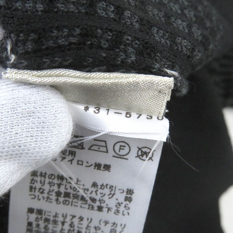 Hermes 2023 Cotton Striped Short Sleeve Knit Cut And Sewn Black XXL Made In