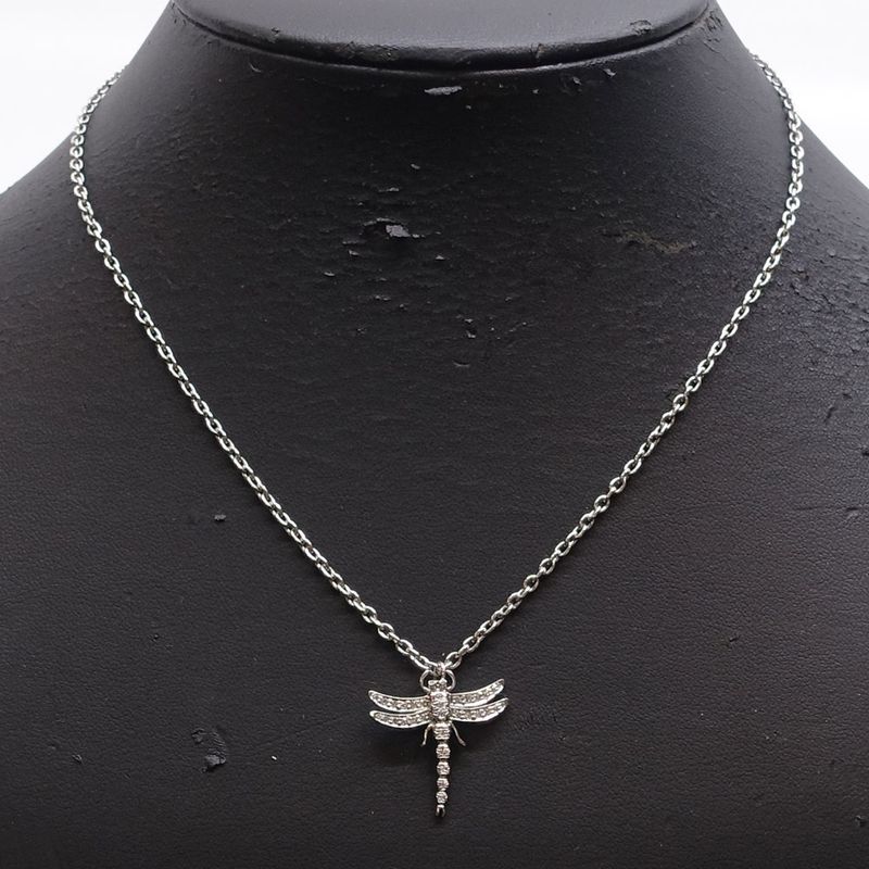 Tiffany & Co Pt950 Dragonfly Diamond Necklace Platinum Jewelry - Women's
