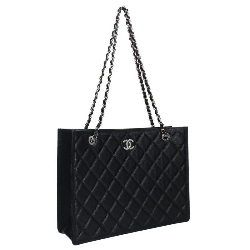Chanel As4404 Caviar Skin Chain Shoulder Tote Bag Women