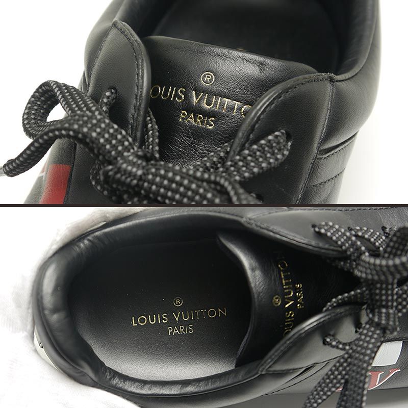 Louis Vuitton Luxembourg Line Sneakers 5.5 Leather Black