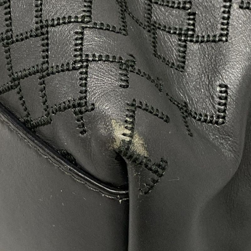 Bottega Veneta Intrecciato Dark Gray Leather Handbag