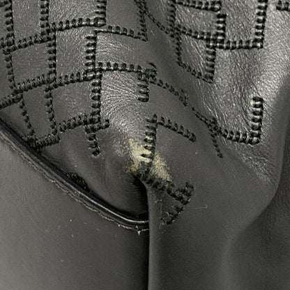 Bottega Veneta Intrecciato Dark Gray Leather Handbag