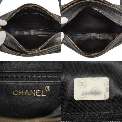 Chanel Matelasse Coco Mark Crossbody Shoulder Bag Black Caviar Skin Women Chanel