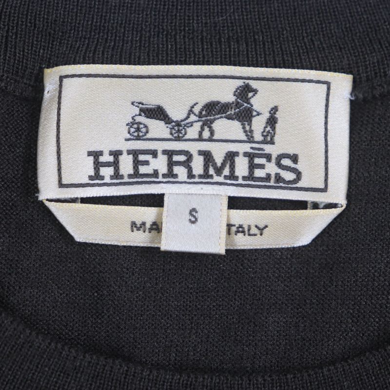  Hermes 23AW Cashmere Silk Chaine D'ancre Horsebit Etrille Paddock Crewneck