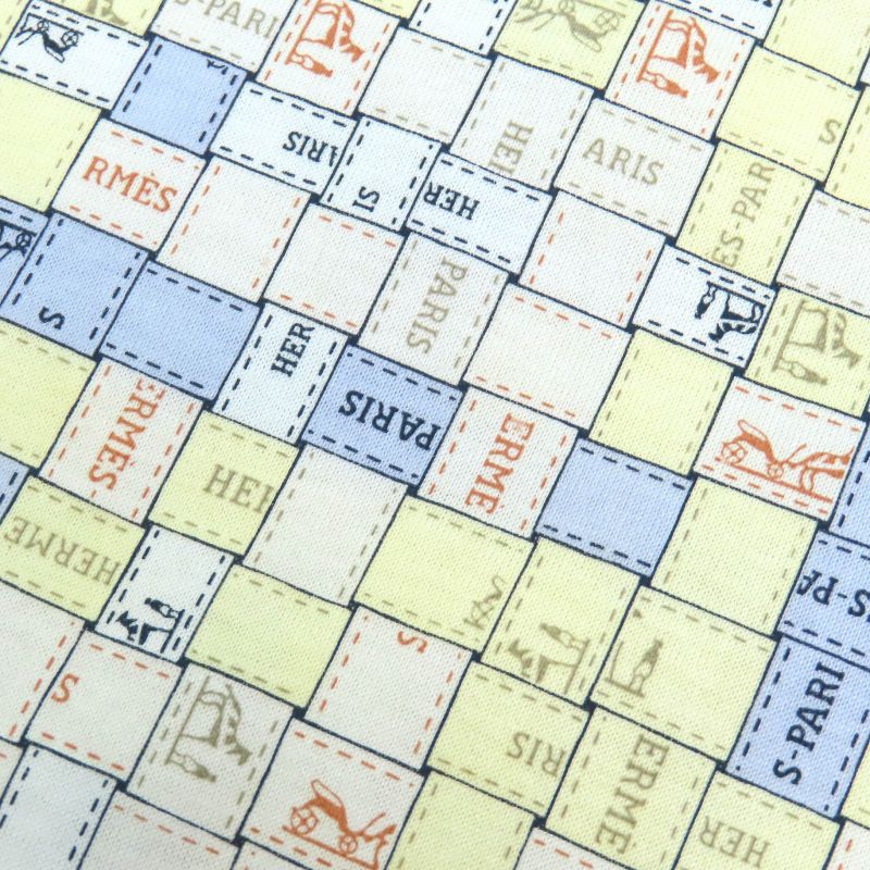 Hermes 25SS 5e4645dkdd34 Bolduc Au Carre Bolduc Check 100% Cotton Crew Neck