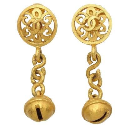 Chanel Coco Mark Bell Motif Swing Earring 95P