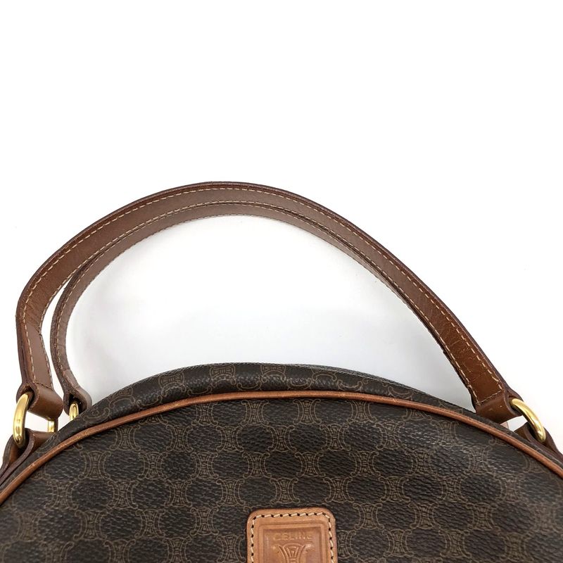 Celine MC96 Macadam Handbag Brown Pvc/leather Ladies Fashion Brand