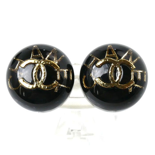 Chanel GP Coco Mark Logo Resin Earrings 51g Ladies Preowned