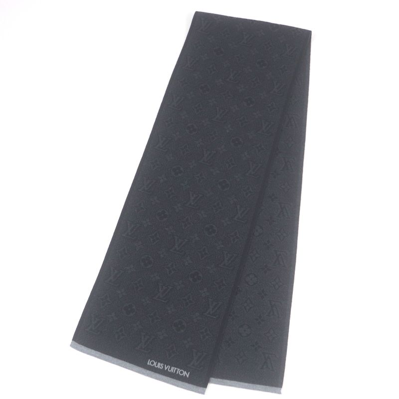Louis Vuitton 2022 M73468 Echarpe - My Monogram - Eclipse 100% Wool Scarf Gris