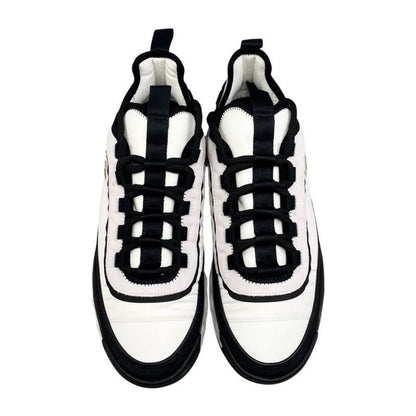 Chanel Sneakers Coco Mark G39982 Y56536 K5850 38 Size Fabric Suede Black White