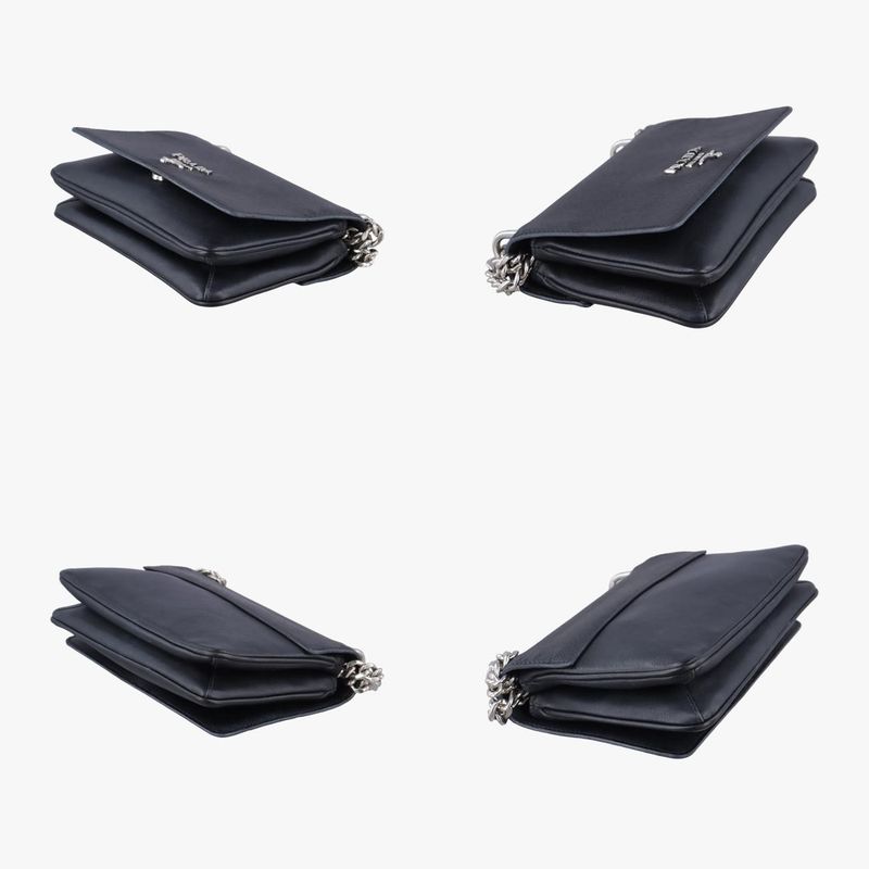 Prada Patina City Chain Black Saffiano Leather 1bd009204