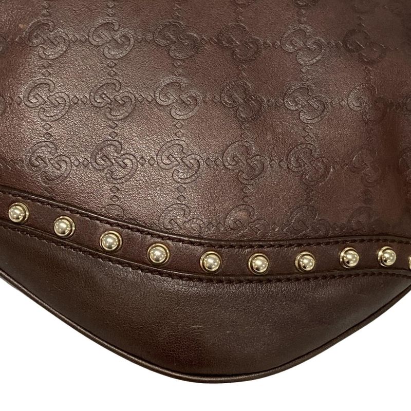 Gucci Shoulder Bag Striped Horsebit Sherry 153691 Dark Brown Green And Red