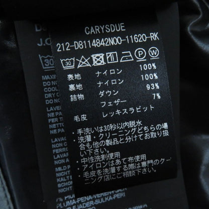 duvetica Duvetica Carysdue Lekkis Rabbit Fur Hooded Down Coat Navy 38 Made In