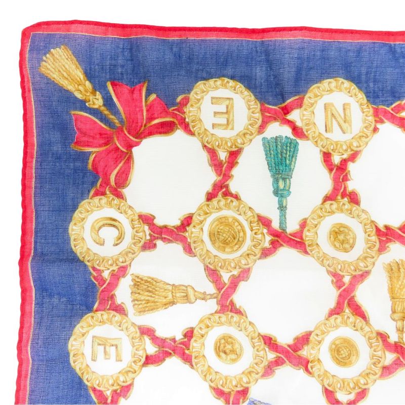 Celine Handkerchief Cotton Navy Red White Small Fashionable Ladies Women Celine