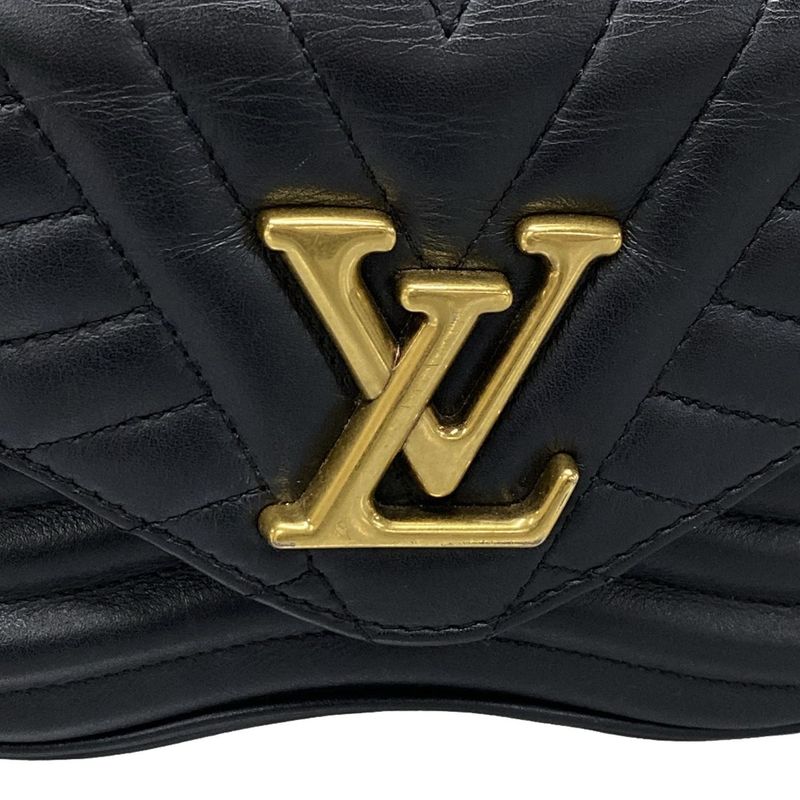 Louis Vuitton Shoulder Bag New Wave Chain Bag PM M51683 Noir Black Leather