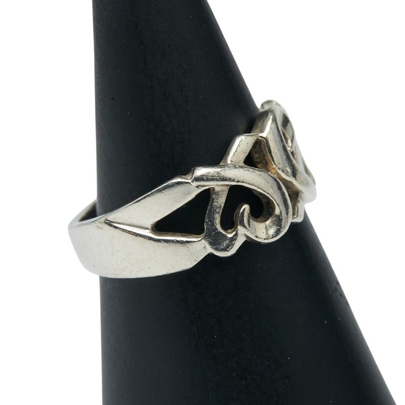 Tiffany & Co Triple Rubbing Heart Sv925 Silver Ladies Tiffany & Co