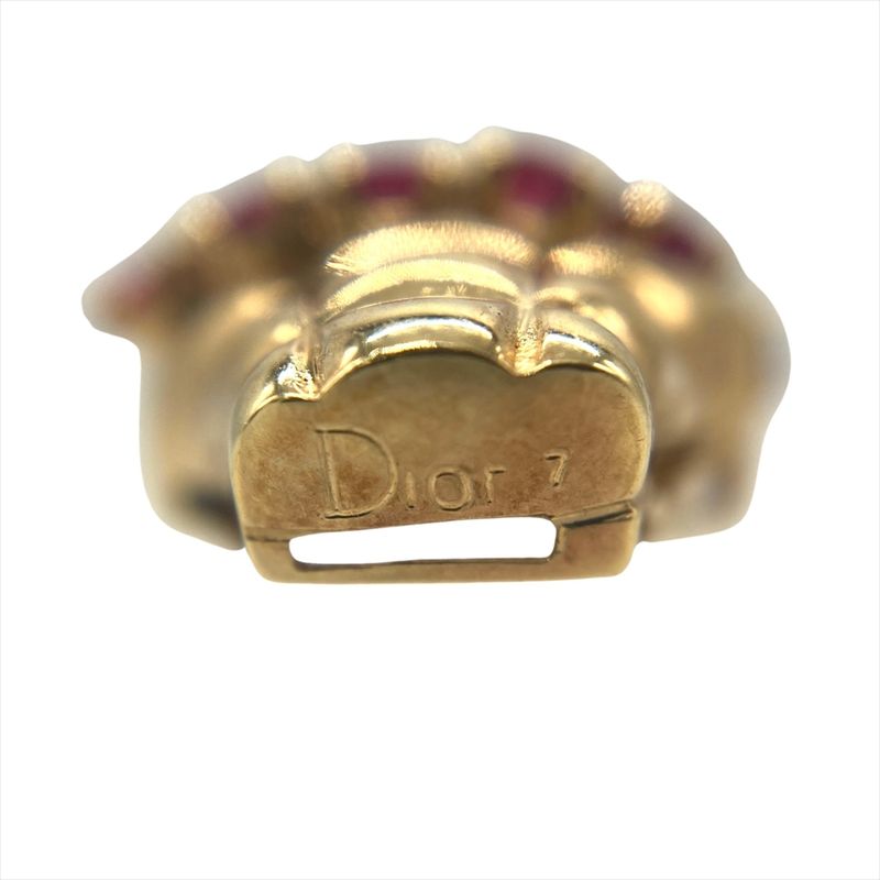 Dior Tin Lantern Necklace With Diamonds 18K Yellow Gold 71g Yellow Gold Ruby