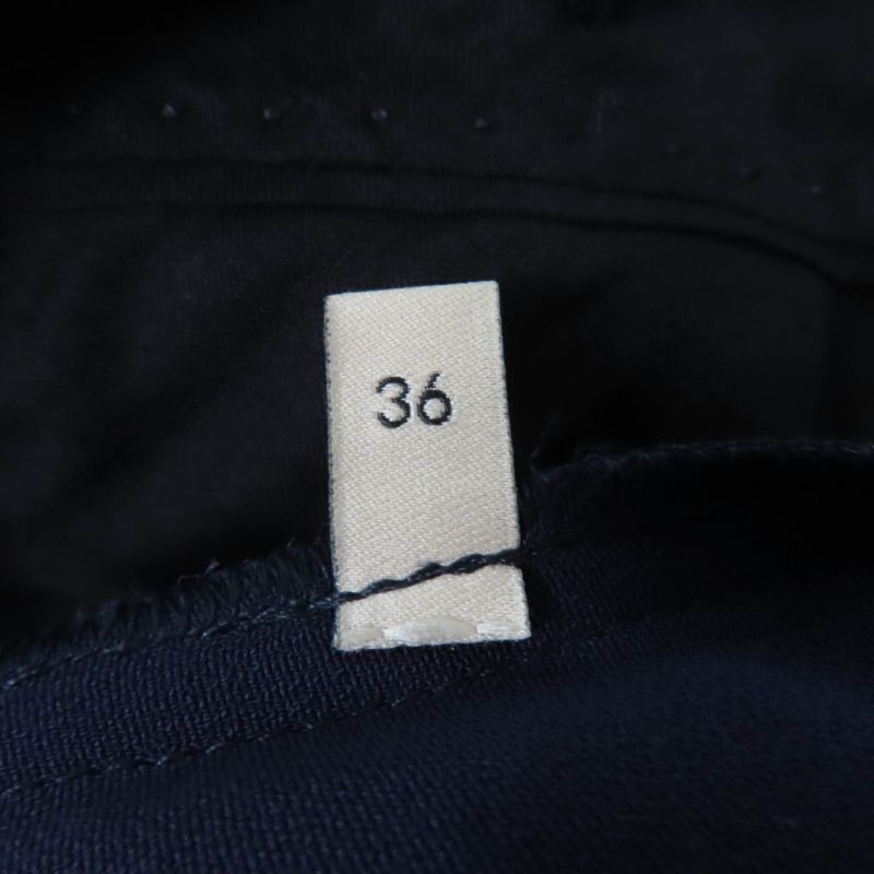 Gucci 624955 Center Press Wide Pants With Logo Patch Navy 36 Made In Italy