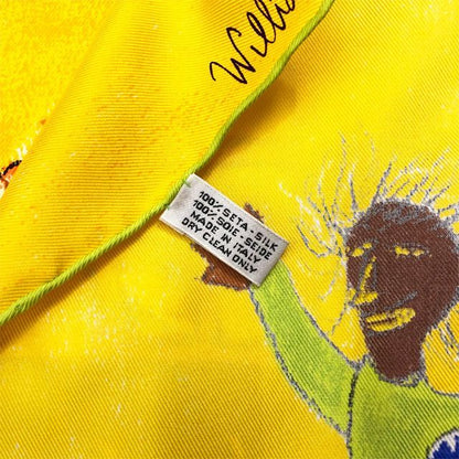Louis Vuitton Large Scarf William Wilson Silk Yellow Lime