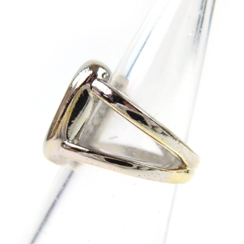 Hermes Serie Shell Accessories Ring・ring Silver Aurora Color 55