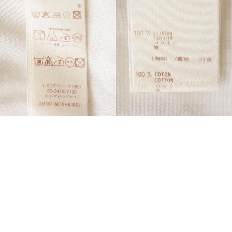 Louis Vuitton Monogram L/S Shirt Blouse Top White XS