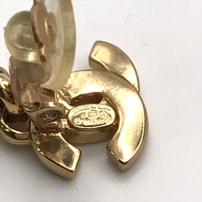Chanel Mademoiselle CC Logo Swing Earrings Gold