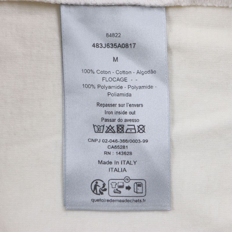  DIOR Homme 24SS 483j635a0817 Bobby Cotton Nylon Logo Damaged Relaxed Fit Crew