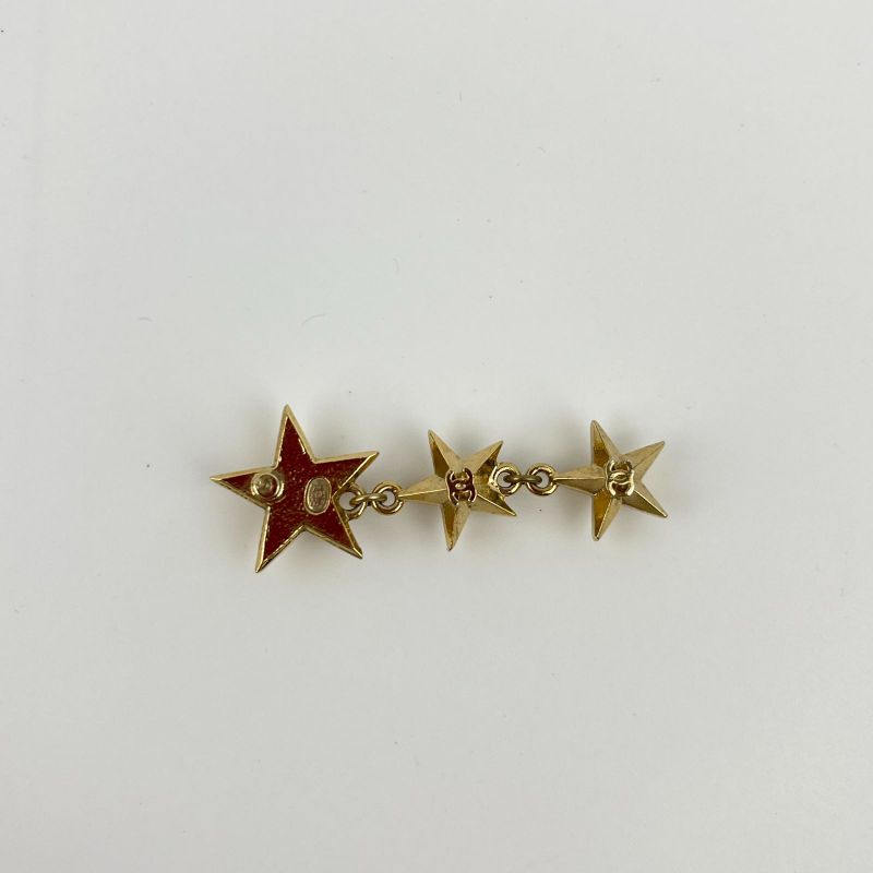 Chanel Coco Mark Accessories Earrings Star Motif Gold A17C Vintage Ladies