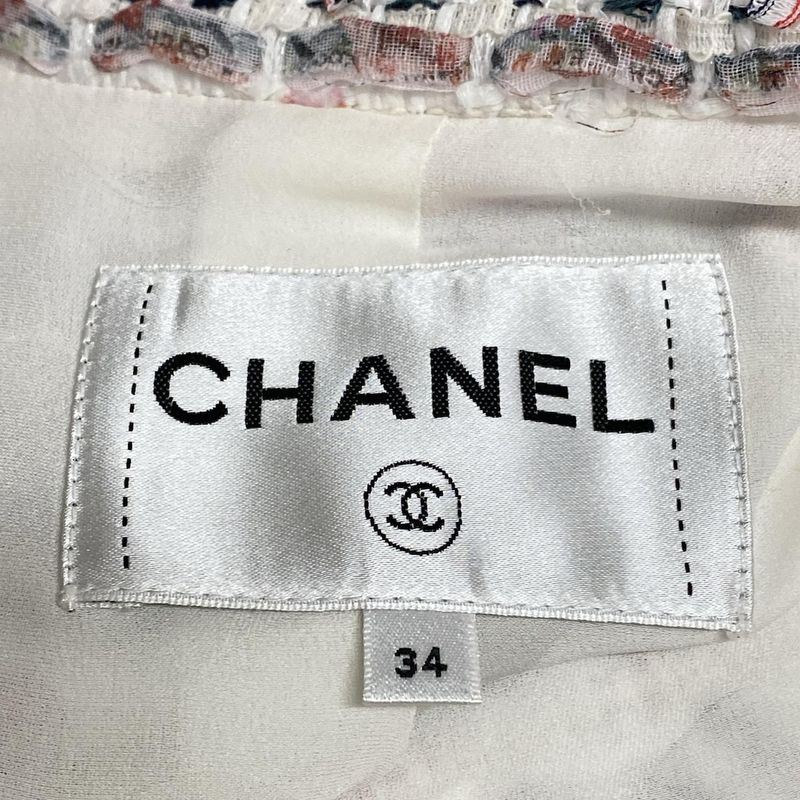 Chanel Jacket Size 34 S Women - P74009 White X Pink X Multi Long Sleeves /