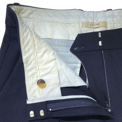 Celine Center Crease Wool Trouser Pants 2 1o4 2945 Navy 38