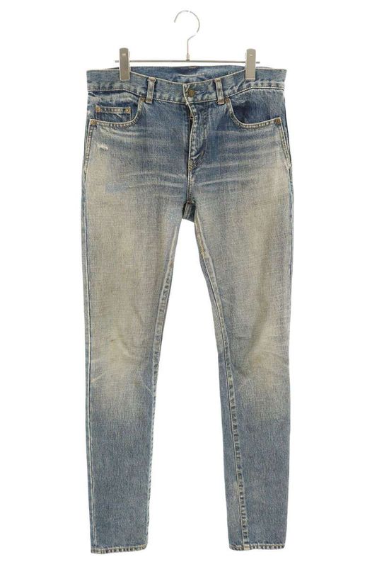 Saint Laurent Paris 494361 Ya862 Crash Repair Denim Pants Men's 28