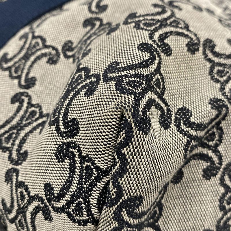 Celine Tote Bag Macadam Pattern Dark Navy Ivory And Multi Leather