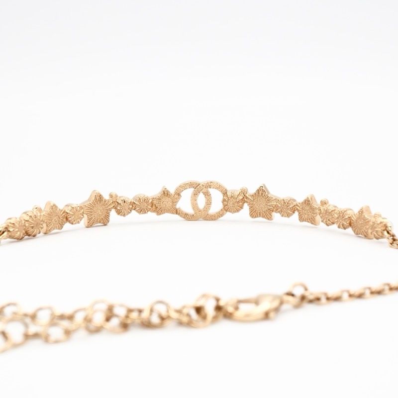 Chanel Necklace Pendant Choker Gold Coco Mark Rhinestone Star