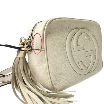 Gucci Soho Interlocking G Small Disco Bag Shoulder Bag 308364 White