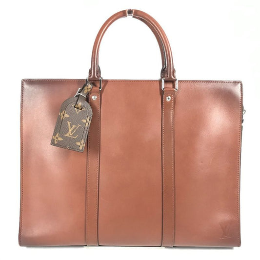 Louis Vuitton Business Bag Sac Pla Horizontal Zip M55733 Leather Brown