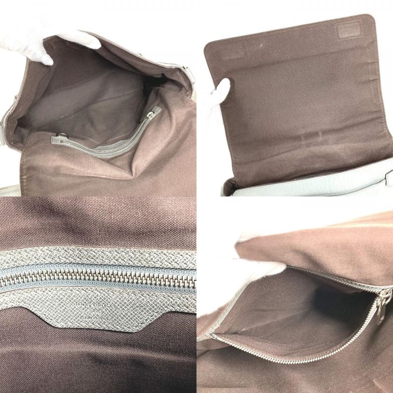 Louis Vuitton Shoulder Bag Romain MM Romain MM M32623 Taiga Leather Glacier Gray