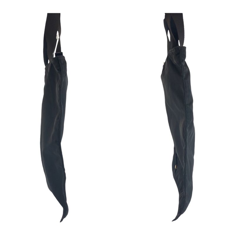 Prada Tessuto Triangle Logo Plate Black Gold Hardware Nylon Tote Handbag Ladies