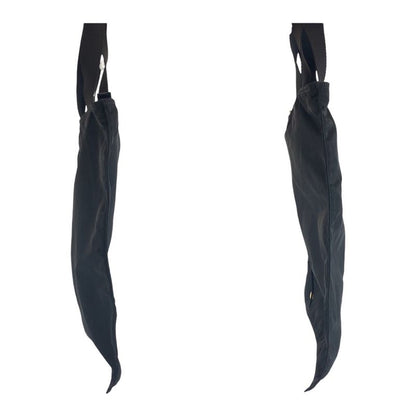 Prada Tessuto Triangle Logo Plate Black Gold Hardware Nylon Tote Handbag Ladies