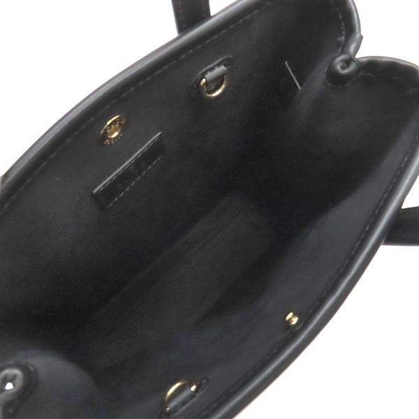 Gucci 2way Bag GG Super Mini Bag Leather Black Gold Hardware Black Handbag