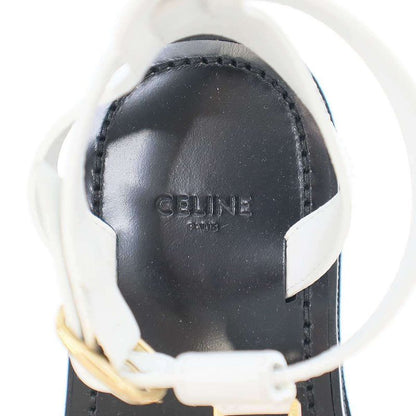 Celine Clea Cles a Triomphe Gladiator Sandals White Black 36