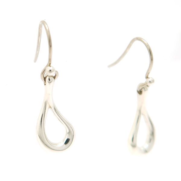 Tiffany & Co Open Tea Dos Lop Earrings 925 Silver Peretti Box Tiffany & Co T&co