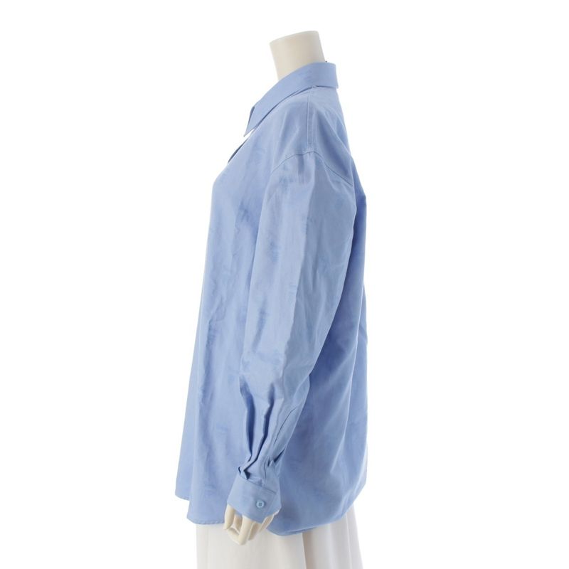Gucci Cotton Oxford Long Sleeved Shirt Top 776414 Blue 40