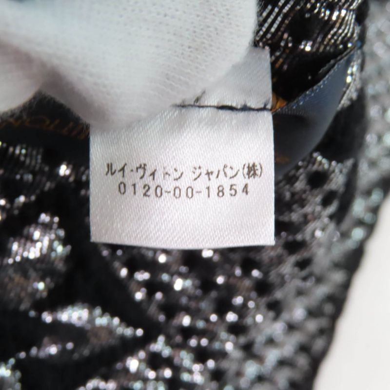 Louis Vuitton M75833 Echarpe Logomania Shine Silk-blend Noir Monogram Scarf