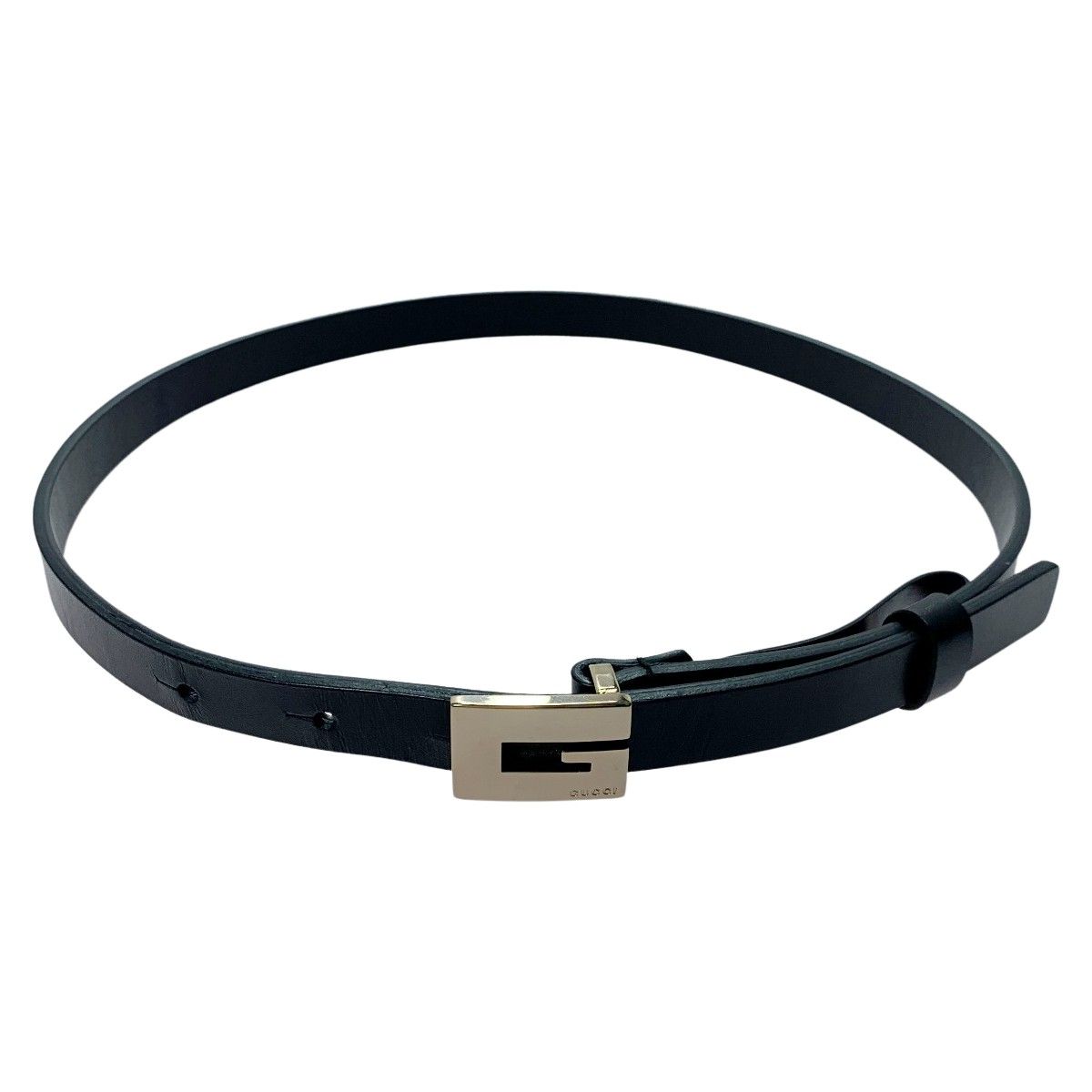 Gucci None Cowhide G Buckle Black Belt