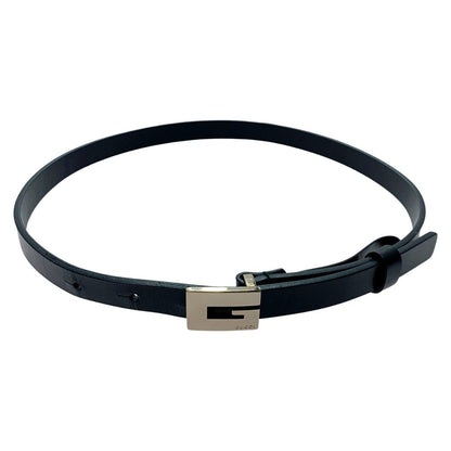 Gucci None Cowhide G Buckle Black Belt